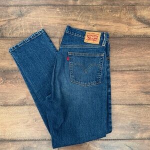 Levi's 501 Dark Blue Straight Jeans